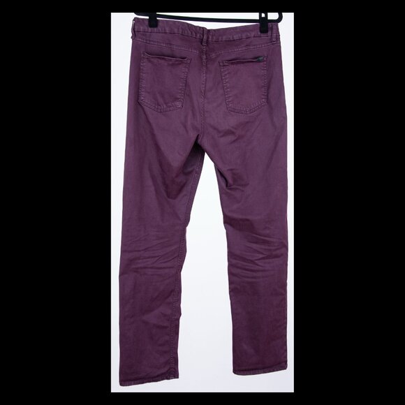 Jen7 by 7 for All Mankind Womens Purple Sateen Slim Straight Jeans Sz 14 EUC - Picture 2 of 2